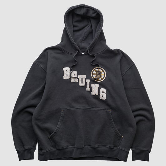 Boston Bruins NHL 2000s Hooded Pullover Sweatshirt - Black - L by Fanatics Real Vintage