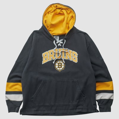 Boston Bruins NHL 2010s Hooded Pullover Sweatshirt - Black - M by Fanatics Real Vintage