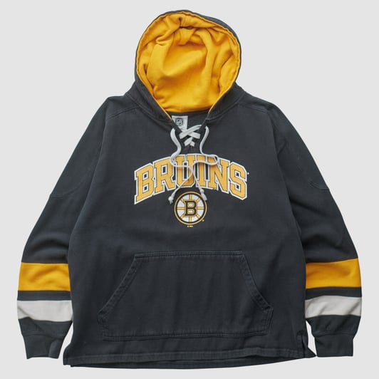 Boston Bruins NHL 2010s Hooded Pullover Sweatshirt - Black - M by Fanatics Real Vintage