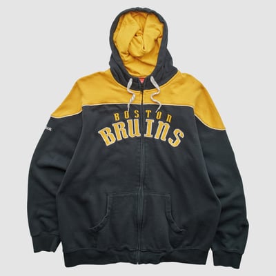 Boston Bruins Reebok 2010s Hooded Full Zip Sweatshirt - Black - L by Fanatics Real Vintage
