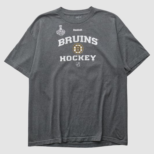 Boston Bruins Reebok 2013 T-shirt - Dark Heather Gray - L by Fanatics Real Vintage