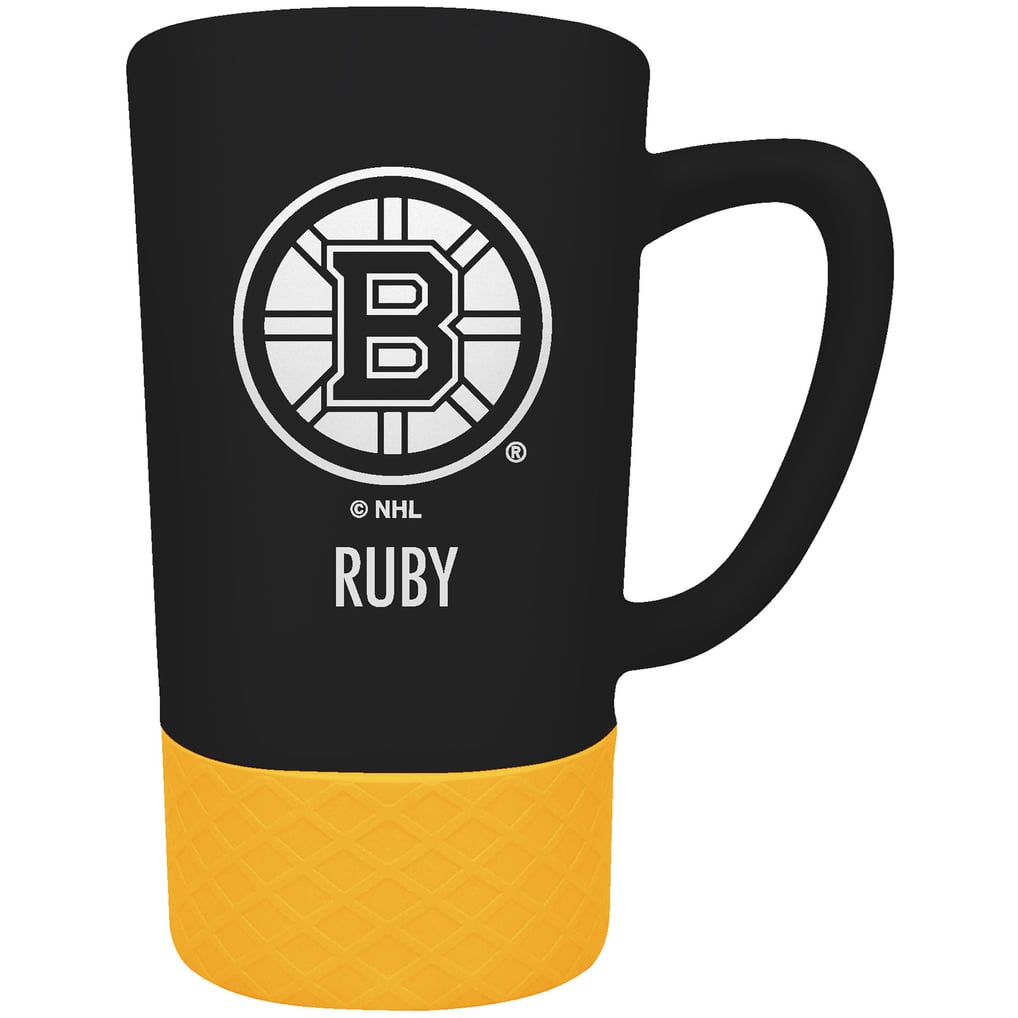 Boston Bruins Team Logo 16oz. Personalized Laser Etched Jump Mug