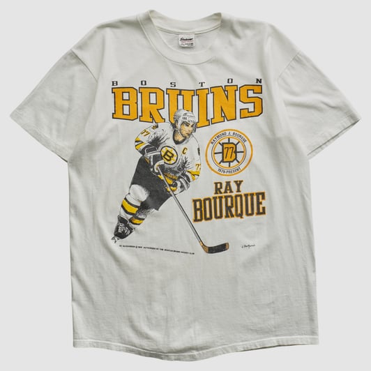 Boston Bruins Tedman 1990 T-shirt - White - S by Fanatics Real Vintage