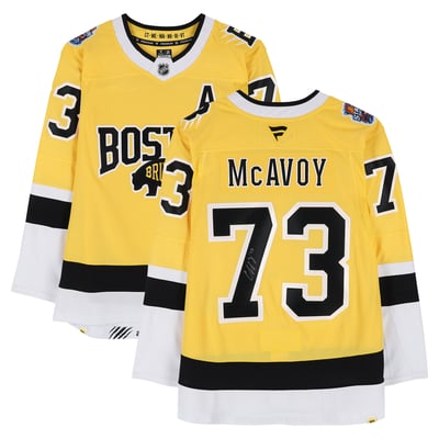 Charlie McAvoy Boston Bruins Autographed Fanatics Authentic Gold Fanatics Premium 2026 Stadium Series Jersey