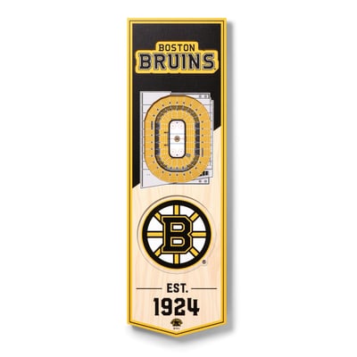 Boston Bruins Fanpoint 6'' x 19'' 3D StadiumView Banner