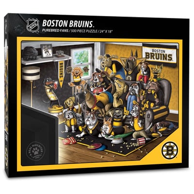 Boston Bruins Fanpoint Purebred Fans 18'' x 24'' A Real Nailbiter 500-Piece Puzzle