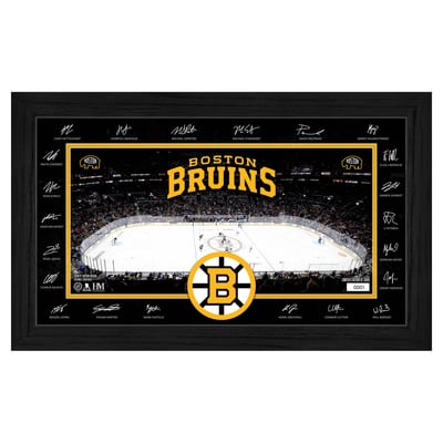 Boston Bruins Highland Mint Limited Edition 2026–27 Facsimile Signature 12" x 20" Rink Framed Photo