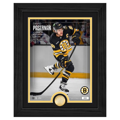 David Pastrnak Boston Bruins Highland Mint Limited Edition 13" x 16" Captain Debut Bronze Coin Photo Mint