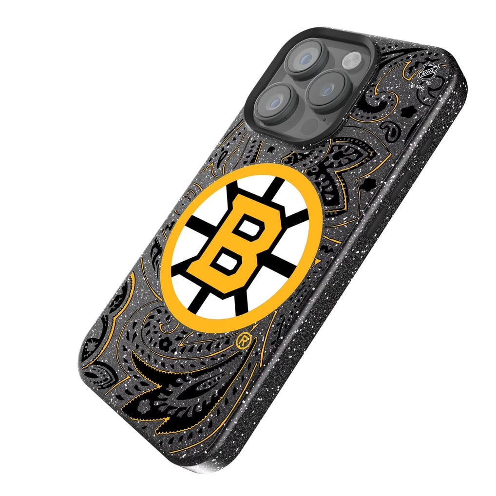 Boston Bruins Keyscaper Paisley Bling iPhone Case - Black