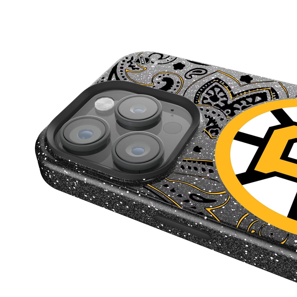 Boston Bruins Keyscaper Paisley Bling iPhone Case - Black