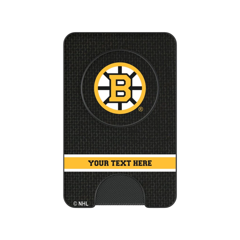 Boston Bruins Keyscaper Personalized Solid PopSockets Magnetic Wallet