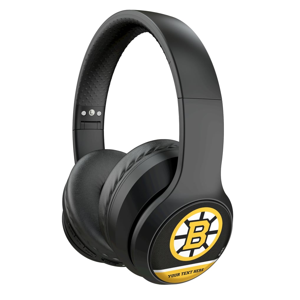 Boston Bruins Keyscaper Personalized Solid Wireless Bluetooth Headphones With Case