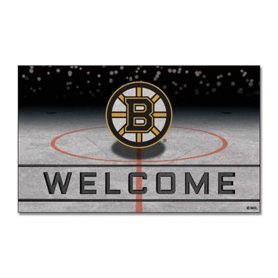 Boston Bruins Logo Brands 18" x 30" Crumb Rubber Door Mat