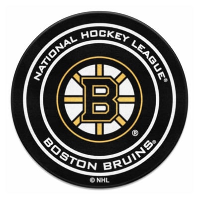 Boston Bruins Logo Brands 27" Diameter Puck Mat