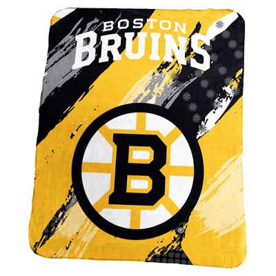 Boston Bruins Logo Brands 50" x 60" Brush Stroke Classic Fleece Blanket