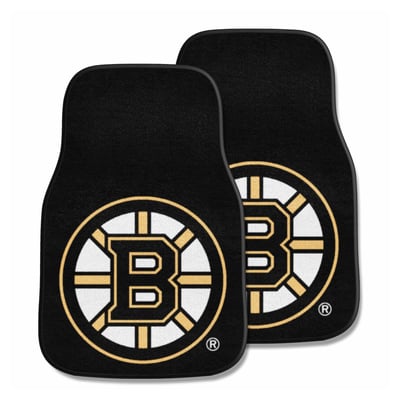 Boston Bruins Logo Brands Two-Piece Carpet Car Mat Set