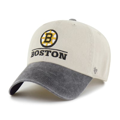 Boston Bruins '47 Logo Line Clean Up Adjustable Hat - Cream
