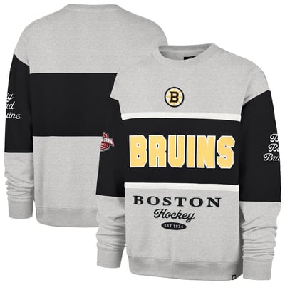  Boston Bruins '47 Fall Maximilist Crew Sweatshirt - Gray