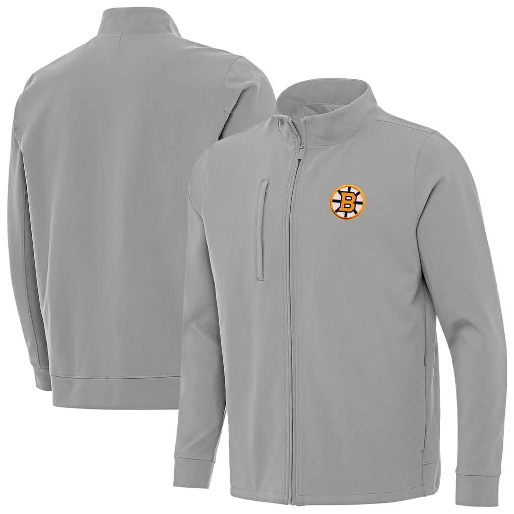 Boston Bruins Antigua Regard Full-Zip Jacket - Gray