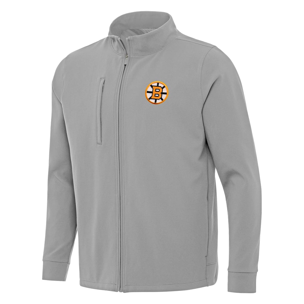 Boston Bruins Antigua Regard Full-Zip Jacket - Gray