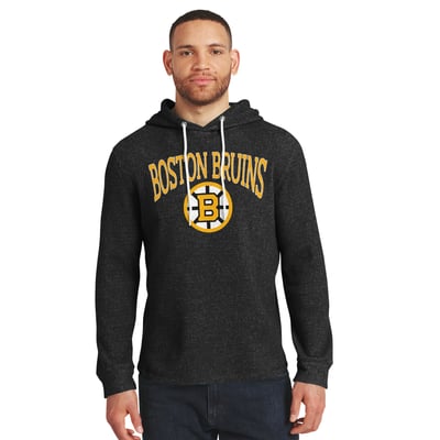  Boston Bruins Darius Rucker Collection by Fanatics Waffle-Knit Hooded Tri-Blend Long Sleeve T-Shirt - Black