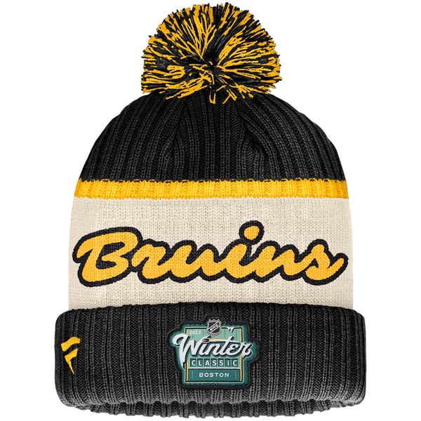 Boston Bruins 2023 Pom-Pom Knit Beanie Gift School Sporty Travel Unisex Winter NEW Fanatics 2023 Winter Classic Boston Bruins Knit Hat  main image 2