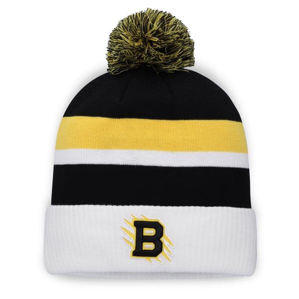 HTF Boston Bruins Winter Classic Hockey Hat with Attached Scarf Rare (B) NEW Fanatics 2023 Winter Classic Boston Bruins Scally Cap  main image 4