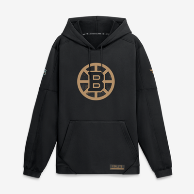  Boston Bruins Fanatics Authentic Pro Military Appreciation Rink Fleece Hoodie - Black