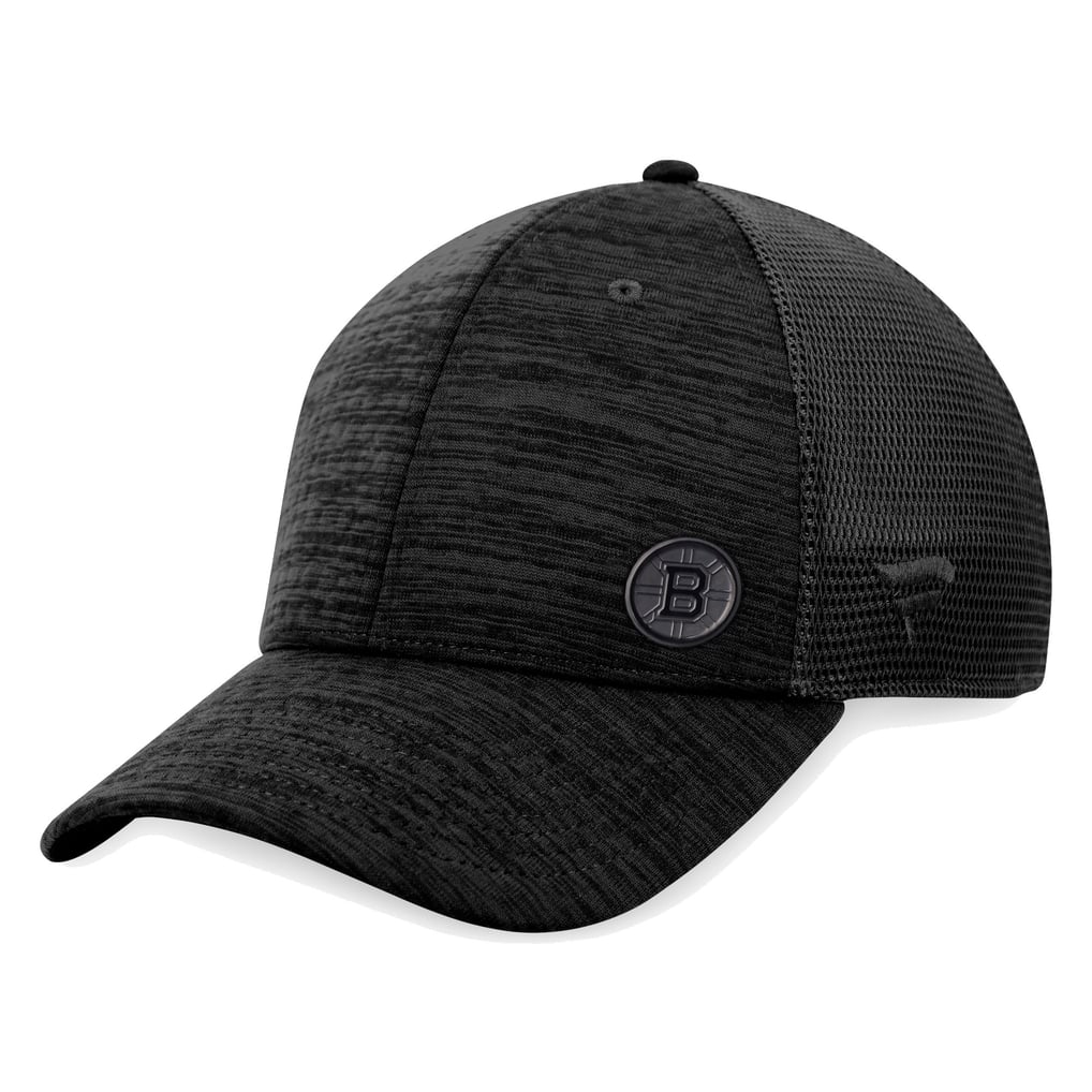 Fanatics Black Boston Bruins Authentic Pro Road Trucker Adjustable Hat Unisex Boston Bruins Fanatics Authentic Pro Road Adjustable Hat - Black main image 3