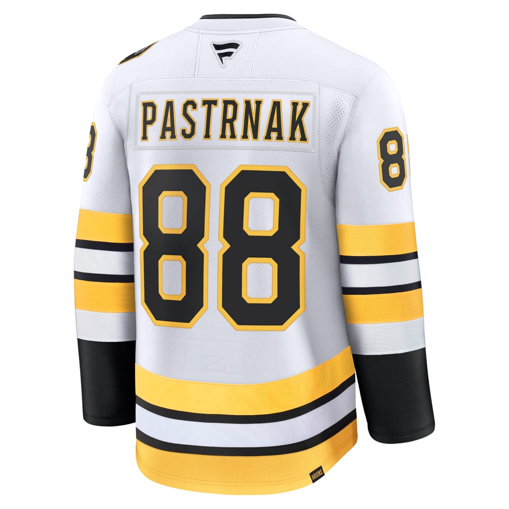 Men's Boston Bruins David Pastrnak Fanatics White Away Premium Player ...