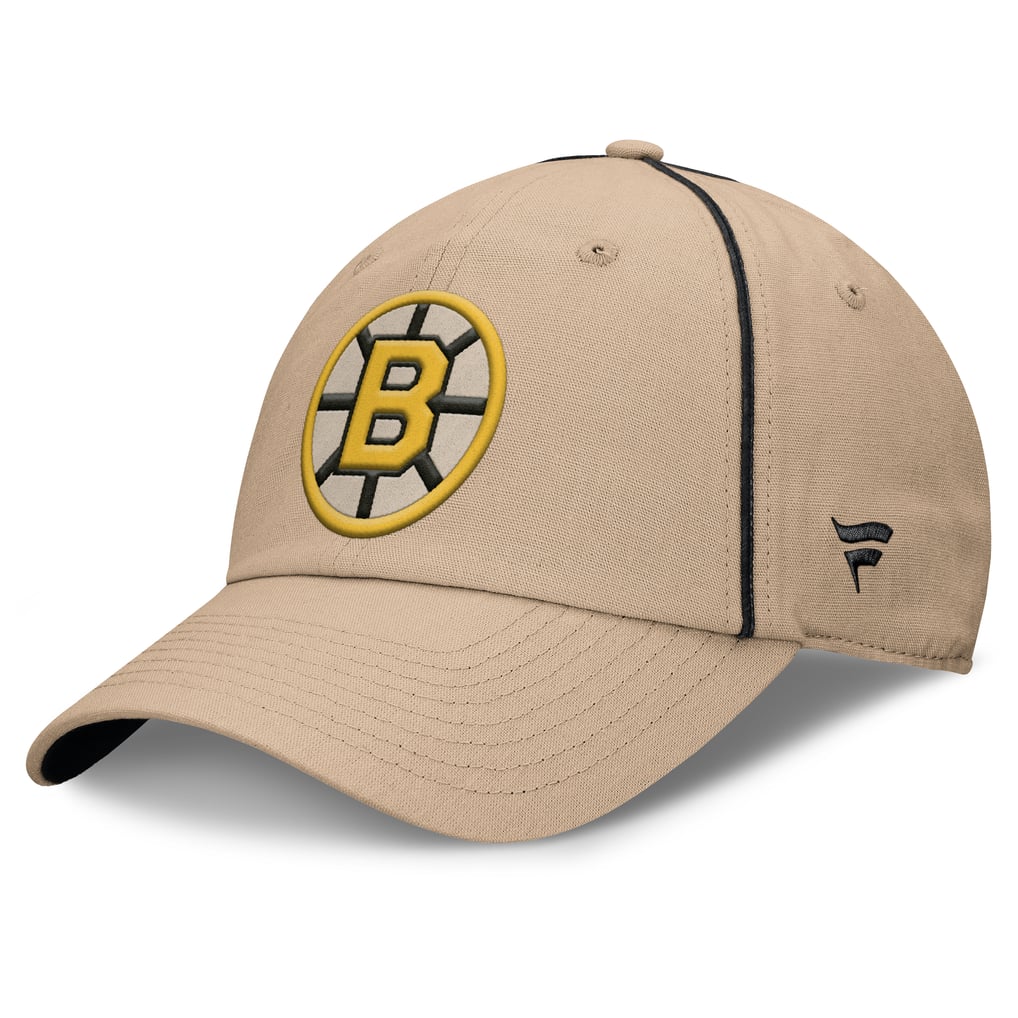 Boston Bruins Fanatics Heritage Setoff Adjustable Hat - Tan