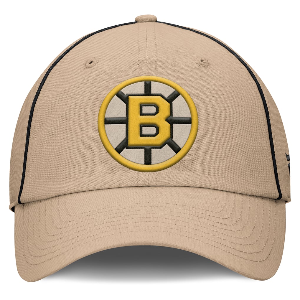 Boston Bruins Fanatics Heritage Setoff Adjustable Hat - Tan