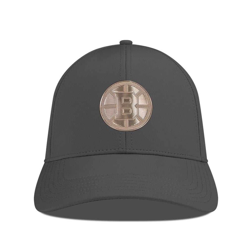 Boston Bruins Levelwear Ascend Copper Insignia Vented Adjustable Hat - Charcoal