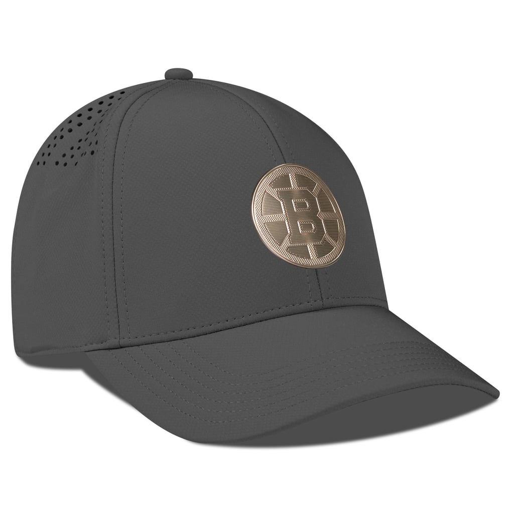 Boston Bruins Levelwear Ascend Copper Insignia Vented Adjustable Hat - Charcoal