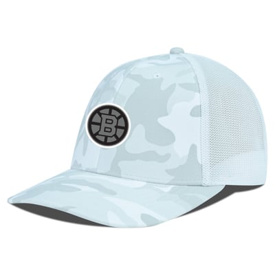 Boston Bruins Levelwear Snow Camo Mesh Stretch Hat - White