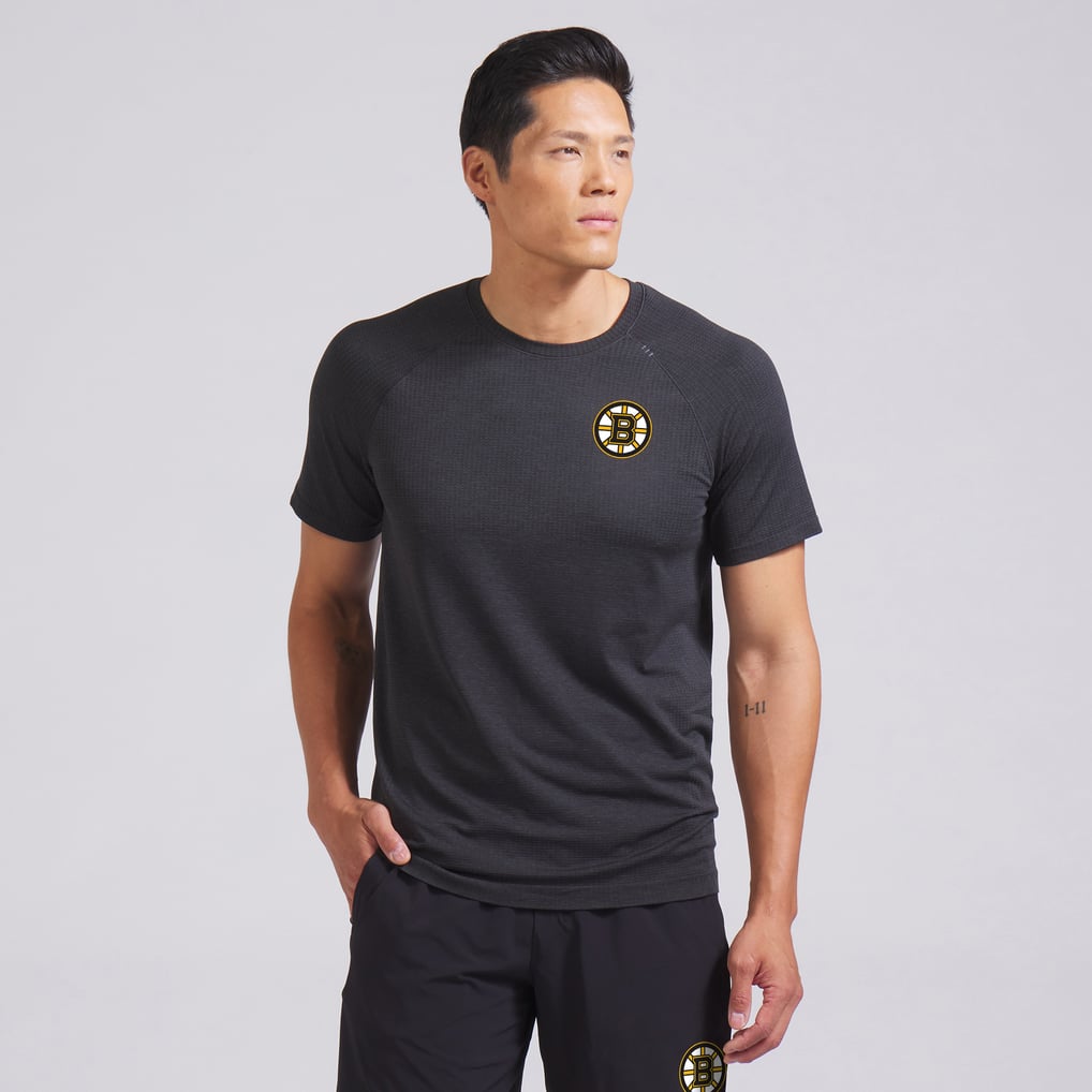 Boston Bruins lululemon Metal Vent Tech Short-Sleeve Shirt - Graphite Grey