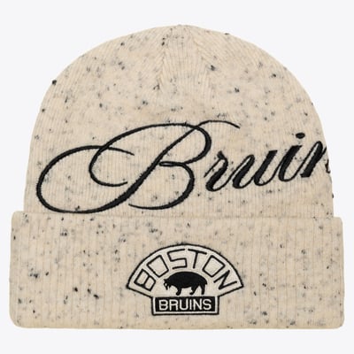 Boston Bruins Mitchell & Ness Cookies & Cream Cuffed Knit Hat