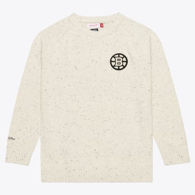  Boston Bruins Mitchell & Ness Cookies & Cream Sweater - Cream