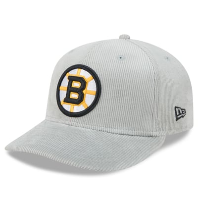 Boston Bruins New Era Corduroy 59FIFTY Fitted Hat - Gray