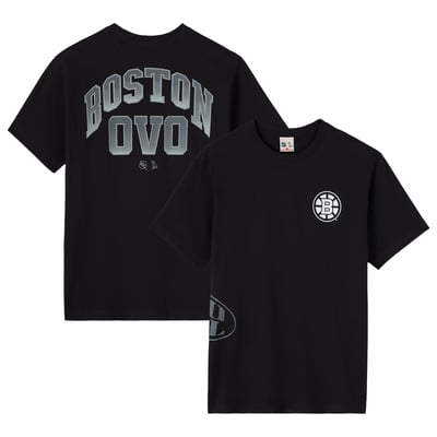 Boston Bruins OVO x NHL Single-Sided Seam T-Shirt - Black