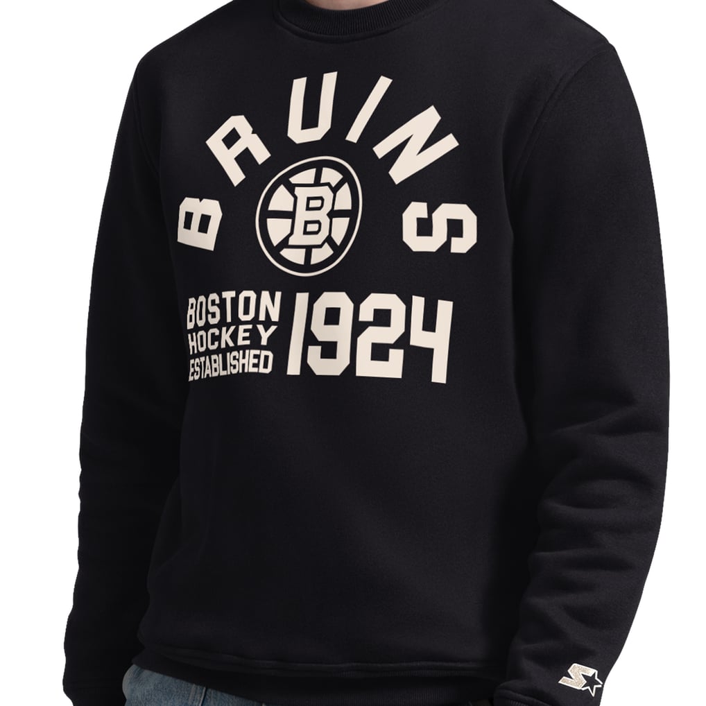 Boston Bruins Starter Post Game Sweatshirt - Black