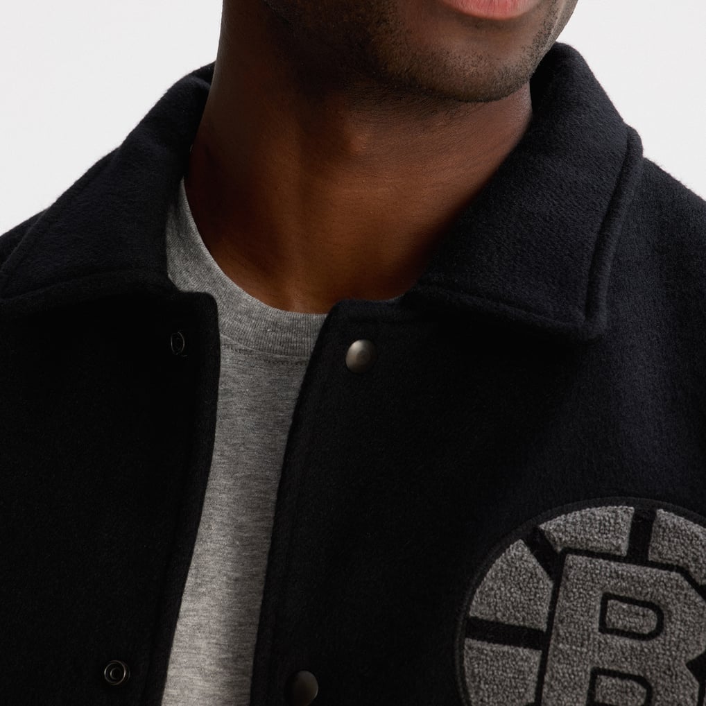 Boston Bruins Todd Snyder Cashmere Full-Snap Coaches Jacket - Black