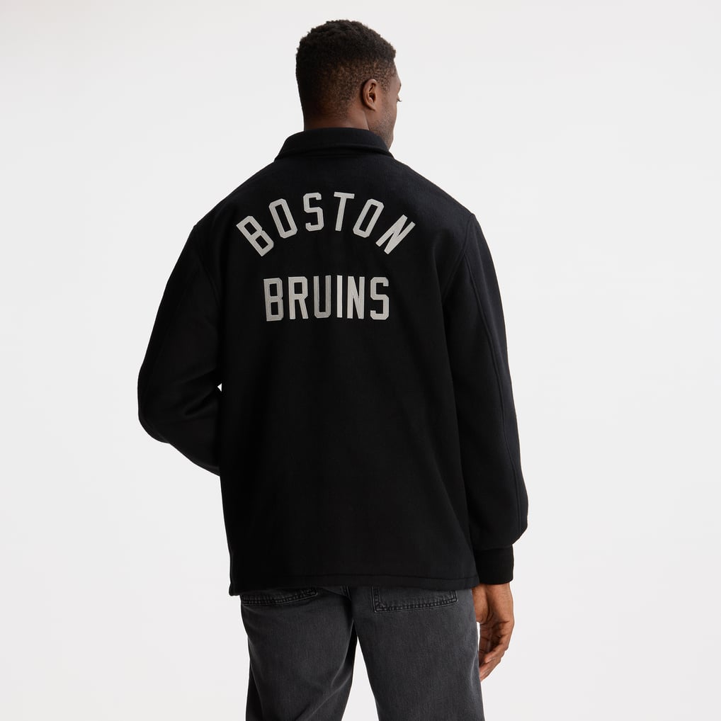Boston Bruins Todd Snyder Cashmere Full-Snap Coaches Jacket - Black