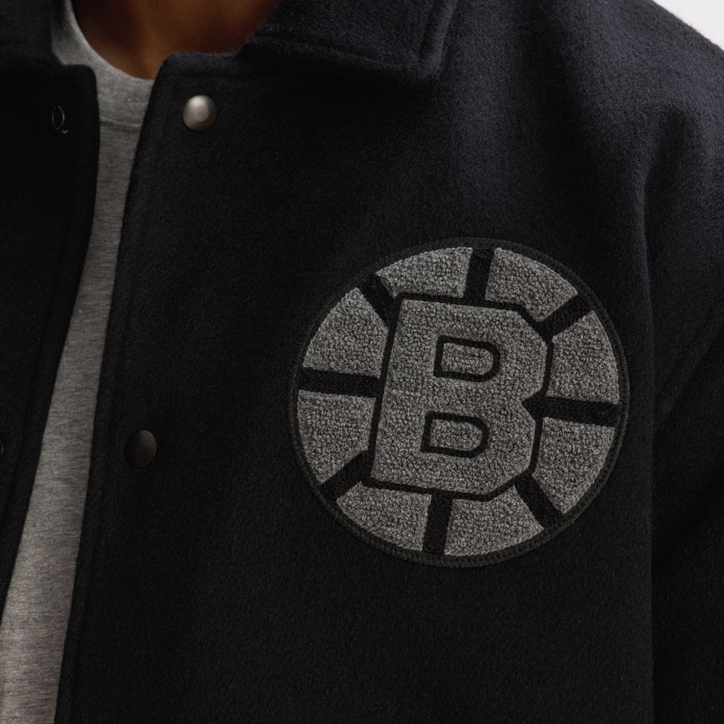 Boston Bruins Todd Snyder Cashmere Full-Snap Coaches Jacket - Black
