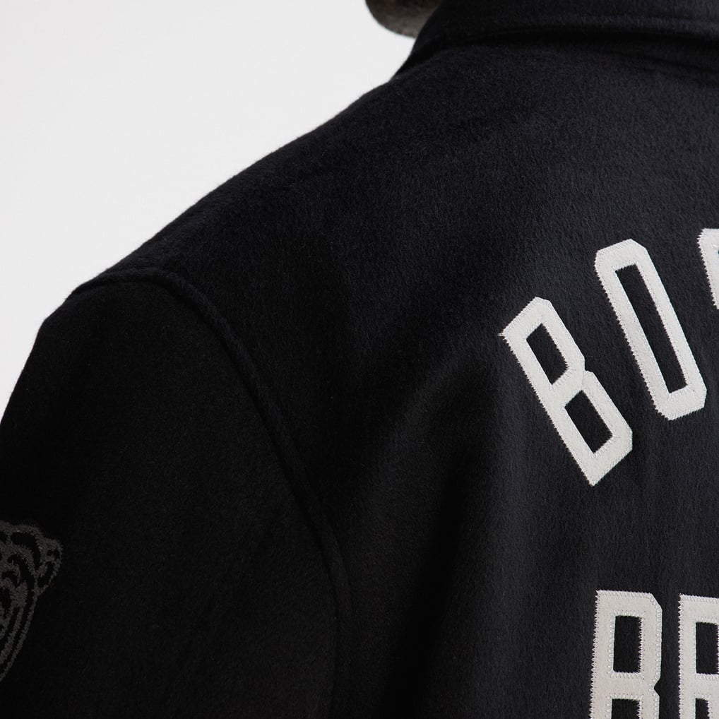 Boston Bruins Todd Snyder Cashmere Full-Snap Coaches Jacket - Black