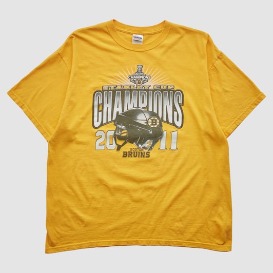 Stanley Cup Gildan 2011 T-shirt - Yellow - L by Fanatics Real Vintage
