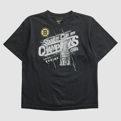 Stanley Cup Reebok 2011 T-shirt - Black - Yth L by Fanatics Real Vintage