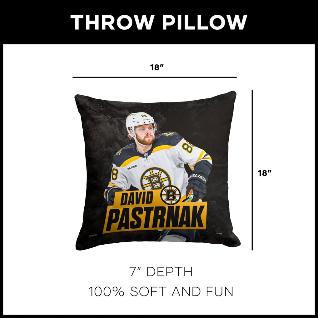 David Pastrnak Boston Bruins The Northwest Group 18" x 18" Player Printed Throw Pillow
