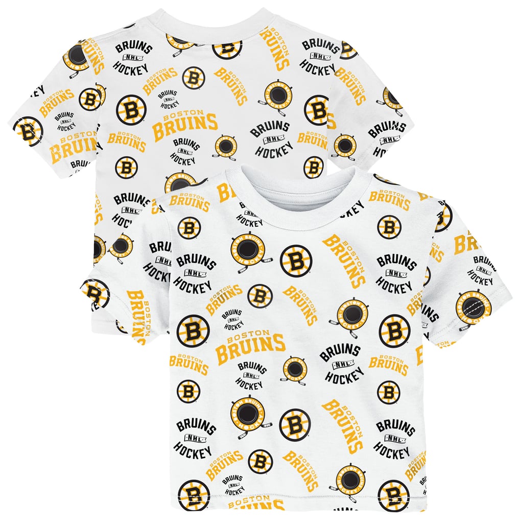 Boston Bruins Outerstuff Toddler Run Down All-Over-Print T-Shirt - White