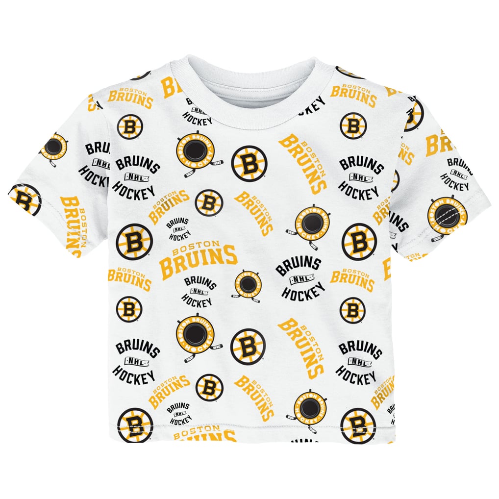 Boston Bruins Outerstuff Toddler Run Down All-Over-Print T-Shirt - White